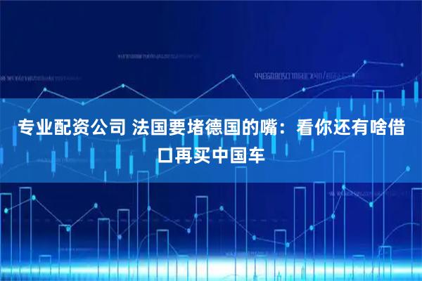 专业配资公司 法国要堵德国的嘴：看你还有啥借口再买中国车